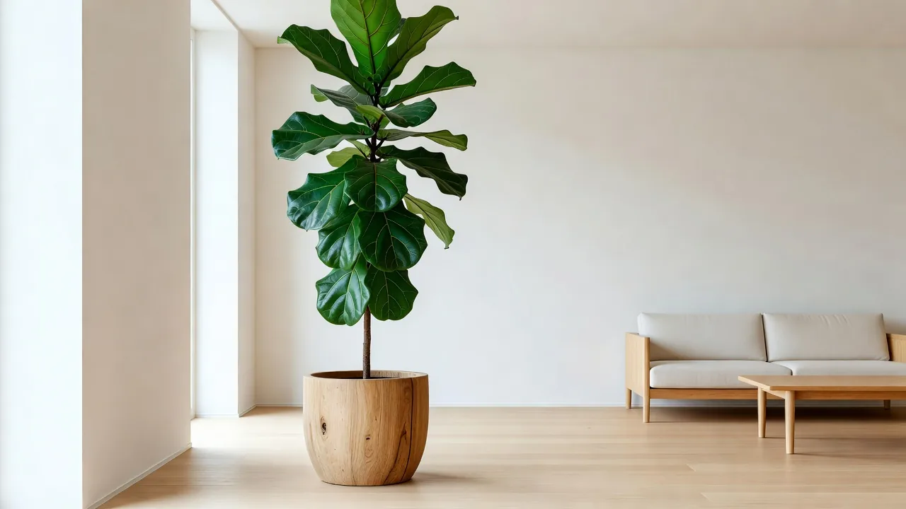 木製プランターに植えたカシワバゴム